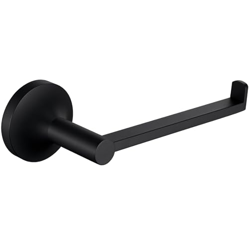 APLusee Matte Black Toilet Paper Holder, 304 Stainless Steel Tissue Holder, Wall Mounted