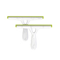 10" Silicone Squeegee for All Surfaces, Multi-Purpose Cleaner for Bathroom, Kitchen, Car & Window Glass (Set of 2)