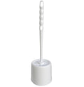 SPARTA 16-Inch Bowl Brush with Caddy, Toilet Bowl Cleaning Brush with Polypropylene Bristles and Storage Holder, White