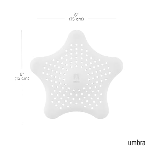 Umbra Starfish Drain Cover/Hair Catcher, White - color: White, size: 1 Count (Pack of 1)