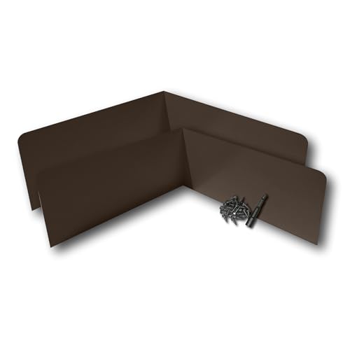 Eagle 1 Rain Gutter Valley Splash Guards, Straight or Bent (2 Per Order) Includes Screws and 1/4" Bit Driver (Oversized Bent, Musket Brown) - color: Musket Brown, size: Oversized Bent