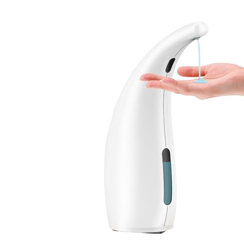 300Ml White Magnetic Charging Automatic Soap Dispenser | Infrared Induction Pump Minimalist Stylish IPX6 Waterproof Structure for Kitchen Bathroom Daily Household Application - color: White