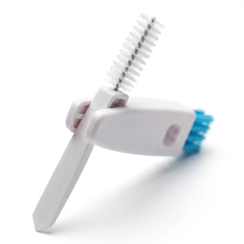 3 in 1 Cup Lid Gap Cleaning Brush Set, Multifunctional Bottle Cleaning Brush, Mutipurpose Tiny Silicone Cup Holder Cleaner, Home Kitchen Cleaning Tools (White) - color: White
