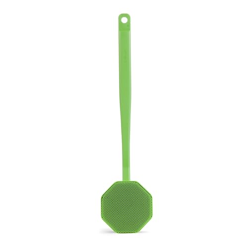 iTokGoK® Silver-Infused Silicone Back Scrubber with Long Handle Back Brush for Shower,Back Brush Long Handle for Men and Women,Ergonomic No-Slip Handle, Long-Lasting (Green) - color: Green