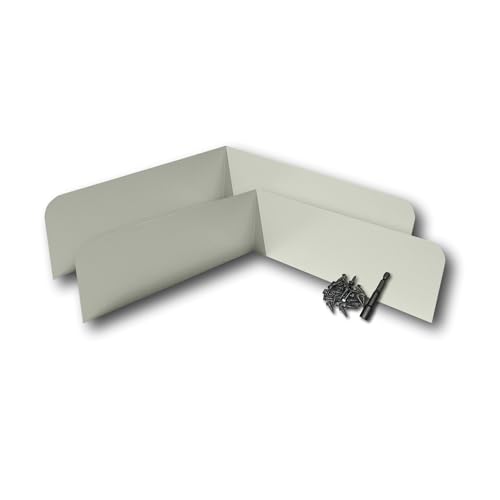 Eagle 1 Rain Gutter Valley Splash Guards, Straight or Bent (2 Per Order) Includes Screws and 1/4" Bit Driver (Classic Bent, Almond) - color: Almond, size: Classic Bent