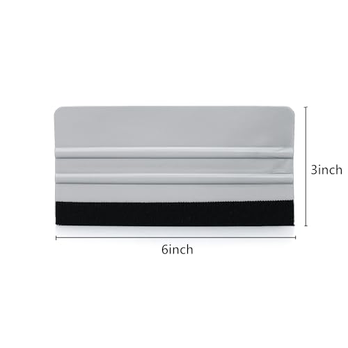 Umaki 4Piece Plastic Squeegee Set, 8IN/6IN/5IN/4IN, Window Tint Squeegee Vinyl Wrap Squeegee with Felt Edge, Wallpaper Tools Decal Applicator Vinyl Scraper, Perfect Smoothing/Cleaning Solutions - color: 4colors
