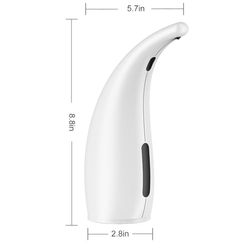 300Ml White Magnetic Charging Automatic Soap Dispenser | Infrared Induction Pump Minimalist Stylish IPX6 Waterproof Structure for Kitchen Bathroom Daily Household Application - color: White