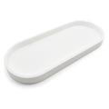 Premium 12” x 5” Silicone Vanity Tray | Sink and Surface Organizer with Sturdy Non-Slip Base | Heat Safe, Dishwasher Safe (White) - color: White