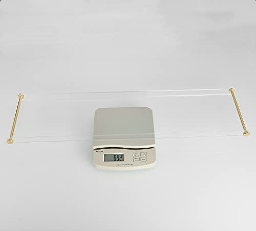Beelee Clear Acrylic Bathtub Tray, Gold Rail Waterproof Tub Caddy Accessory | Sturdy Transparent Panel, Holds Reading Materials, Cell Phones and Wine Glasses, Ideal Spa Decor and Premium Gift for Women