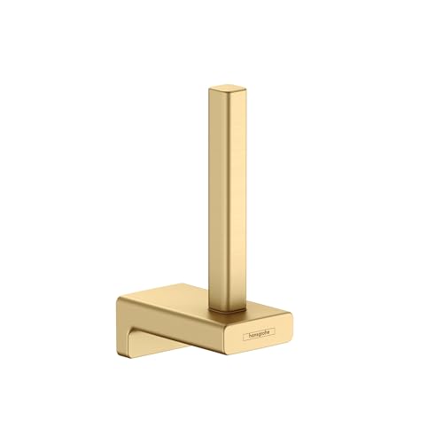 hansgrohe AddStoris Toilet Paper Holder in Brushed Gold Optic, 41756250 - color: Brushed Gold Optic