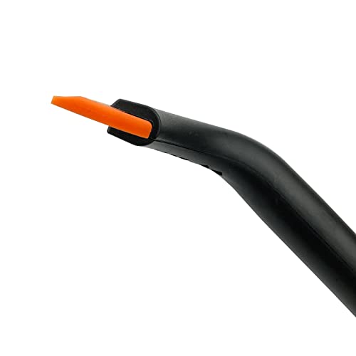 Super Flexible Silicone Squeegee, Auto Water Blade, Water Wiper, Shower Squeegee, 5.9'' Blade and 7.5'' Long Handle, for Car Windshield, Window, Mirror, Glass Door - color: Black