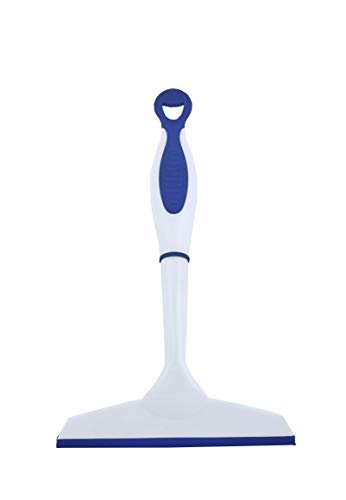 Superio 6” Window Squeegee with Grip Handle and Hanging Hook. (Blue) - color: Blue