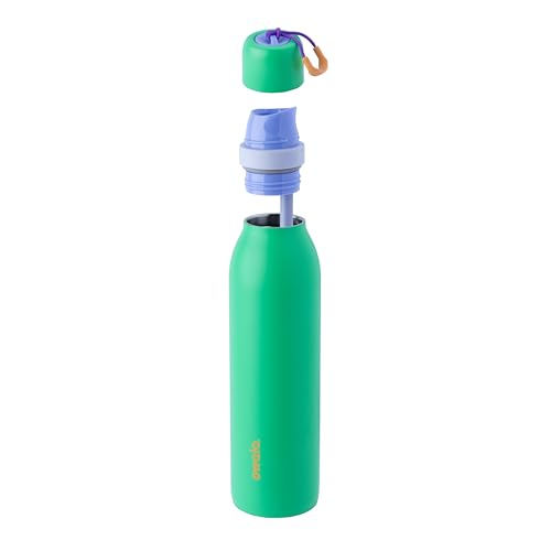 Owala FreeSip Twist Insulated Stainless Steel Water Bottle with Straw for Sports and Travel, BPA-Free, 24-oz, Sweet Pea - color: Sweet Pea, size: 24 Ounces