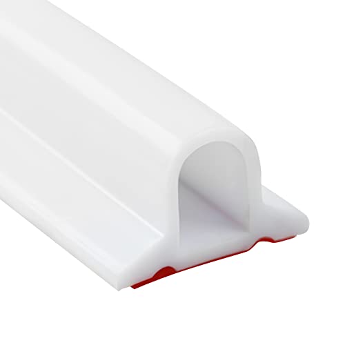 Duzzy 98 Inch Collapsible Shower Threshold Water Dam, Ideal for Wheelchair Accessible, Suitable for Accessibility ADA Handicap Shower - color: White, size: 98 Inch