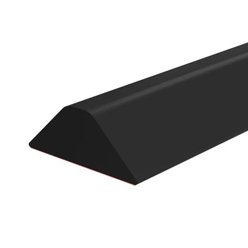 Duzzy 39 Inch Collapsible Shower Water Dam, Shower Threshold Water Stopper Barrier and Retention System and Keeps Water Inside Threshold Dry and Wet Separation, Suitable for Bathroom & Kitchen - color: Black, style: 39 Inch