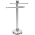 Crackled Glass Silver Free Standing Countertop Fingertip Towel Holder Stand | Unibody Resin Towel Rack For Bathroom or Kitchen Counter Top Decor - style: Towel Stand