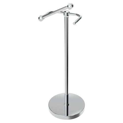 RARXTR Toilet Paper Holder Stand, Post Pivoting Design Free Standing Toilet Paper Holder, SUS304 Stainless Steel Toilet Paper Roll Holder, Heavy Stable Base (Chrome) - color: Chrome, size: Free Standing