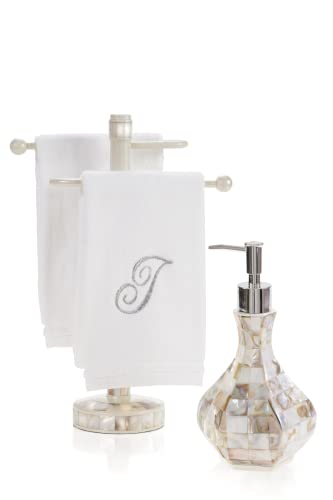 Milano Hand Soap Dispenser for Bathroom, Decorative Countertop Lotion Dispenser Finished in Beautiful Mother of Pearl, with Durable Pump for Elegant Bathroom Decor - style: Soap Dispenser