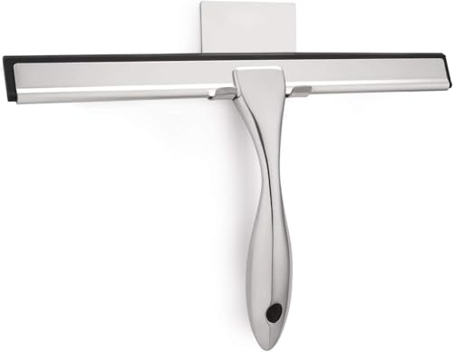Hiware All-Purpose Shower Squeegee for Shower Doors, Bathroom, Window and Car Glass - Stainless Steel, 12 Inches - color: Silver, size: 12-Inch