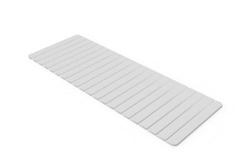 Bergamo Art Modern 58x21 Diatomite Stone Extra Large Bathroom Mat in Natural White - color: Natural White