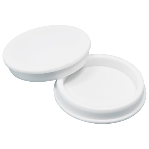 EASYEAH T-Shaped Silicone Rubber Hole Plug 86.3 mm/3-3/8 in Soft Flexible Rubber Stopper Tube End Cap Cover Waterproof Sealing Hole Plugs for Bottles, White, 2 Pcs - size: 86.3mm(3.4")