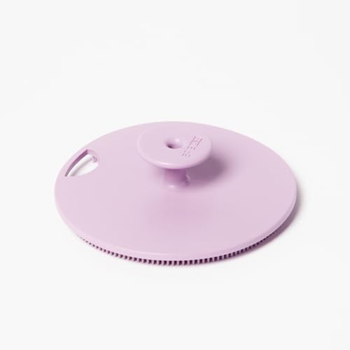 Boie USA Body Scrubber with Handle - Hygienic, Exfoliating Loofah Alternative - Feels Like Silicone Scrubber Gentle on Sensitive Skin, Hypoallergenic, BPA & Latex-Free, Made in the USA (Purple) - color: Purple