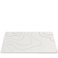 Diatomite Bathroom Stone Mat, Quick-Drying Bathroom Mat with Wave Pattern, Modern Design (White) - color: White