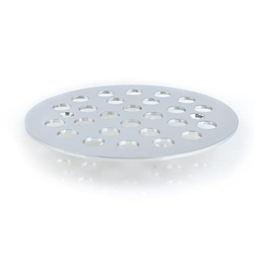 4-1/4 Inch Screw-in Round Floor Drain Cover Replacement Shower Drainer Grates (Chrome) - color: Chrome