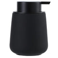 BosilunLife Black Soap Dispenser - Ceramic Dish Soap Dispenser for Bathroom 12ounce Refillable Liquid Hand Dispenser for Essential Oil, Lotion Dispenser with Pump (Rubber Paint) - color: Rubber Black