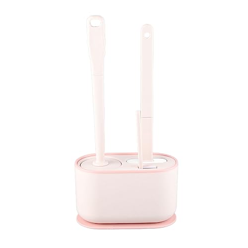 Toilet Brush Set, Bathroom Accessories, Toilet Bowl Cleaners, Deep Cleansing Multifunctional Hanging Toilet Brush Set for Bathroom(Cherry Blossom Pink) - color: Cherry Blossom Pink