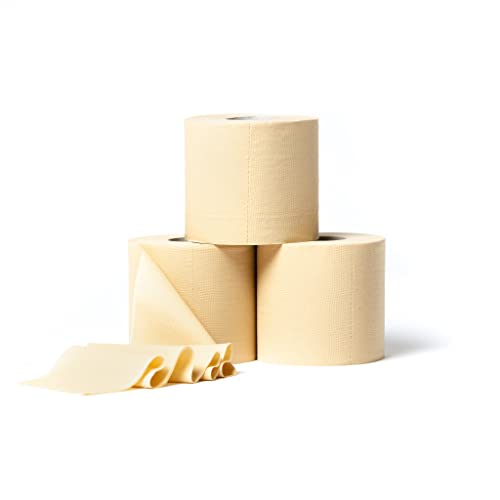 Bumboo Bamboo Toilet Roll 24 Pack | Unbleached Toilet Paper 3 ply, 300 Sheets | Eco Toilet Rolls | Plastic-Free, Soft, Strong & Sustainable Toilet Tissue, Beige - size: 24 Count (Pack of 1)