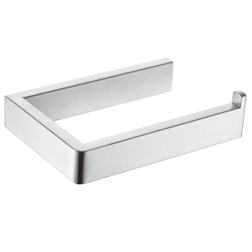 APLusee Toilet Paper Holder Brushed Nickel 304 Stainless Steel, Heavy-Duty Screw Mount, Rustproof & Space Saving Holder for Stylish Bathrooms, Apartments & Compact Spaces - color: Brushed Nickel