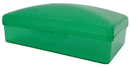 American Comb: Soap Box Green, 1 Ct - Made in The USA - Soapbox with Hinged Lid and Secure Latch - color: Green