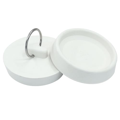 Rubber Drain Stoppers, 2 Pack, 1-7/8 Inch (47mm) | Bathroom Sink Stopper, Universal Bathtub Drain Plug, Hanging Ring, For Kitchen Sink Tub Drain - style: 1-7/8 Inch