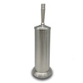 Brushed Nickel Toilet Bowl Brush with Holder, Durable Bathroom Cleaning Tool, Modern Design for Easy Toilet Maintenance, Bathroom Cleaner Brush for Efficient Cleaning and Hygiene - color: Nickel 3