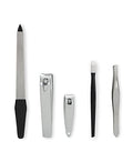 Amazon Basics 5-Piece Nail Care Grooming Kit, Manicure Pedicure Set with Nail Clippers