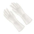 Household Cleaning Gloves 4 Pair Set Waterproof Kitchen Gloves Latex Plastic Steel Protection for Home Dishwashing and Bathroom Cleaning Size S White