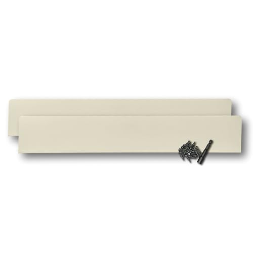 Eagle 1 Rain Gutter Valley Splash Guards, Straight or Bent (2 Per Order) Includes Screws and 1/4" Bit Driver (Extreme Straight, Cream) - color: Cream, size: The Extreme Straight