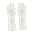 HANABASS Household Waterproof Cleaning Gloves 4-pair Set, White Latex Plastic Steel Material, Size L, Anti-slip Kitchen and Toilet Gloves for Home Cleaning and Dishwashing Tasks