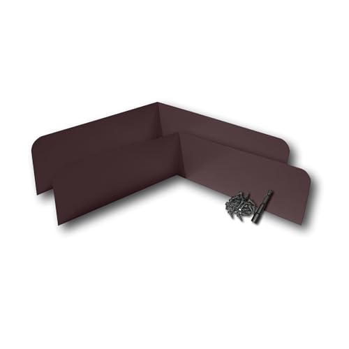 Eagle 1 Rain Gutter Valley Splash Guards, Straight or Bent (2 Per Order) Includes Screws and 1/4" Bit Driver (Classic Bent, Royal Brown) - color: Royal Brown, size: Classic Bent