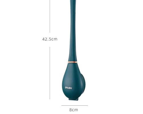 Modern Flexible Silicone Toilet Caspa for Home 2025 Upgrade Silicone Toilet Brush Ergonomic Toilet Brush and Holder Set Toilet Bowl Brush Wall Mounted Toilet Brush for Dead Corner Clean (Orange) - color: Orange