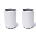 Unbreakable Reusable Drinking Cups Set of 2 Colors, Plastic Toothbrush Cup Tumblers 300 ml/10.5 oz, Dishwasher Safe (Light gray & Light gray) - color: Light gray & Light gray
