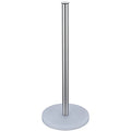 JQK Toilet Paper Storage Stand, 304 Stainless Steel Thicken 0.8mm Tissue Reserve Holder Dispenser for Bathroom, Brushed Steel, TPS180-WN - color: Brushed & White Base