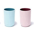 Unbreakable Reusable Drinking Cups Set of 2 Colors, Plastic Toothbrush Cup Tumblers 300 ml/10.5 oz, Dishwasher Safe (Light blue & Light pink) - color: Light blue & Light pink