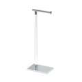 Gatco 1331C Modern Rectangle Base Freestanding Toilet Paper Holder, Chrome/Acrylic, Weighted Base Bathroom Tissue Stand 22.25" - color: Chrome/Acrylic, 22.25"h