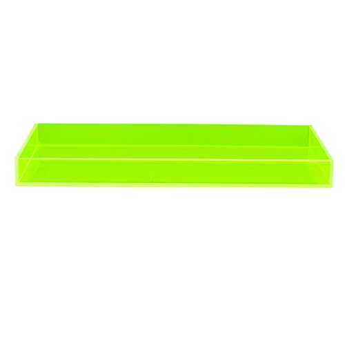 ROYALITA Acrylic Tray Bathroom Tray for Countertop, Guest Towel Holder Tray for Napkin Perfume Jewelry Makeup, Vanity Trays for Soap Dispenser, Aromatherapy, Cup & Candle, Green - color: Green