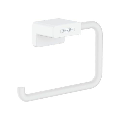 hansgrohe AddStoris Roll Holder without Cover in Matte White 3-inch Accessories in Matte White, 41771700 - color: Matte White