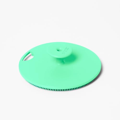 Boie USA Body Scrubber with Handle - Hygienic, Exfoliating Loofah Alternative - Feels Like Silicone Scrubber Gentle on Sensitive Skin, Hypoallergenic, BPA & Latex-Free, Made in the USA (Mint) - color: Mint