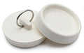 Bonsicoky Rubber Drain Stopper, 1-7/8 to 2 Inch, White, 2Pcs | Bathtub Drain Plug, Hanging Ring, For Kitchen and Bathroom, Bathroom Sink Stopper - size: 1-7/8 Inch to 2 Inch