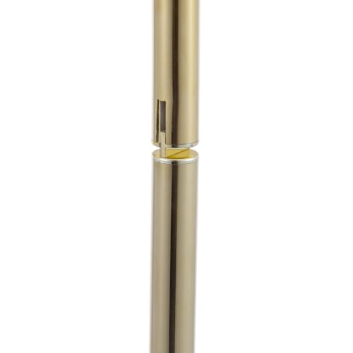 MyGift Modern Brass Tone Metallic Plated Floor Standing Toilet Paper Holder Stand with Roll Reserve Storage Holder, Elegant Freestanding Bathroom Toilet Tissue Dispenser - color: Brass